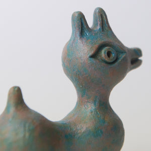 herbivore turquoise original sculpture