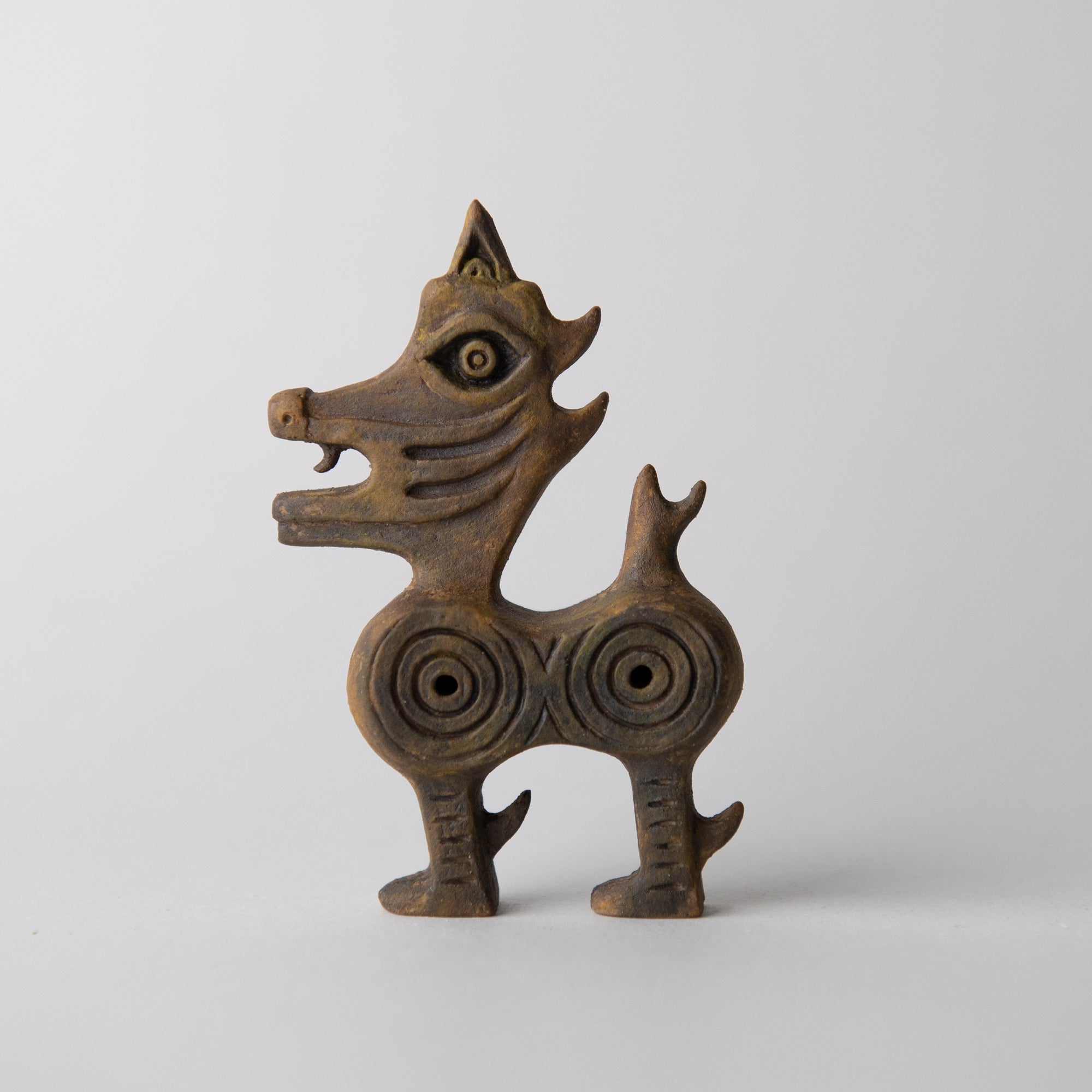 ancient cat brown original sculpture