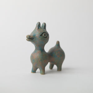 herbivore turquoise original sculpture