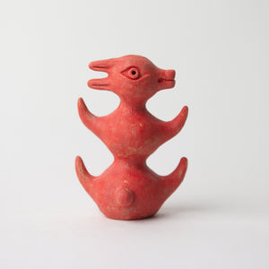 herbivore red original sculpture