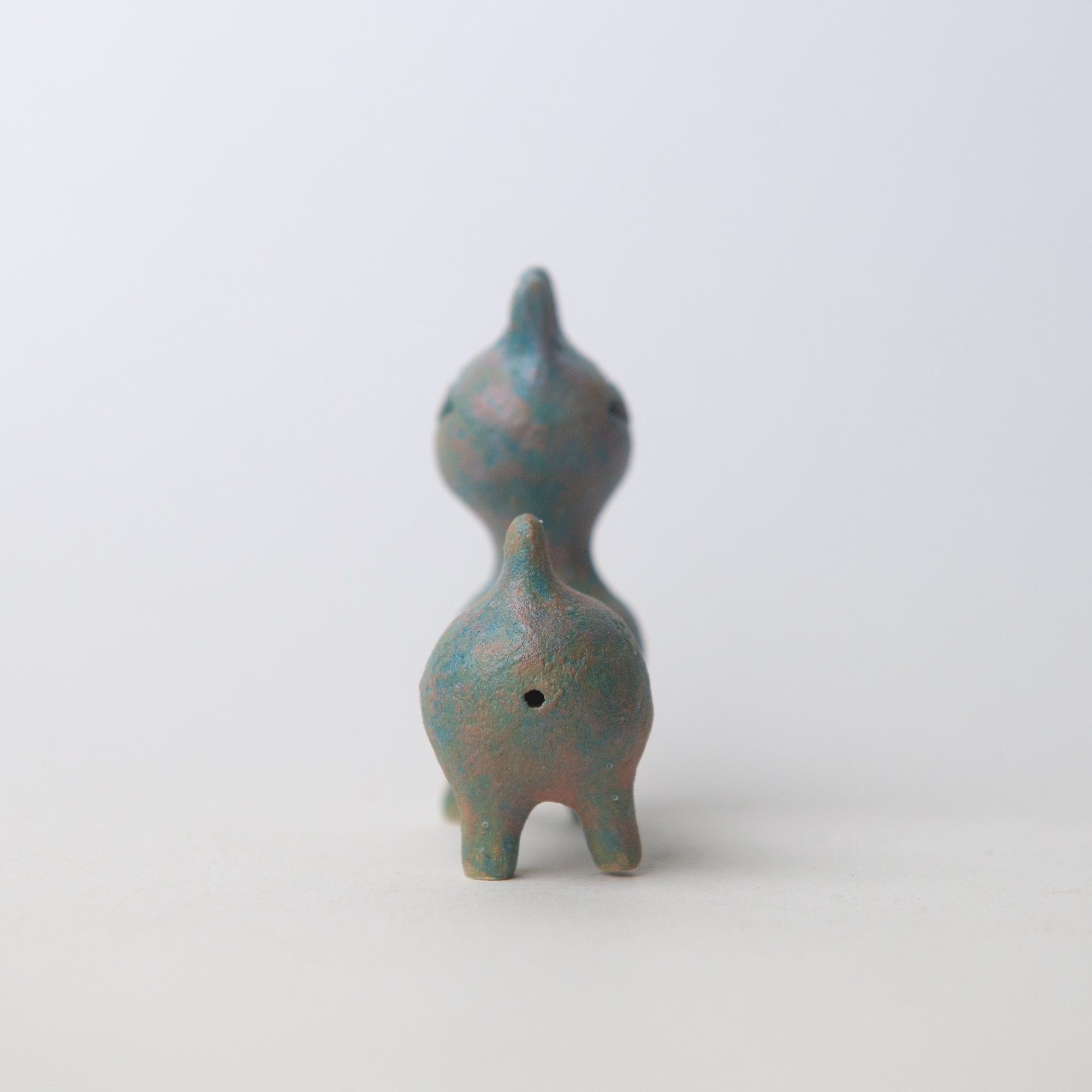 herbivore turquoise original sculpture