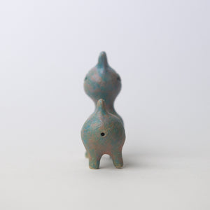 herbivore turquoise original sculpture