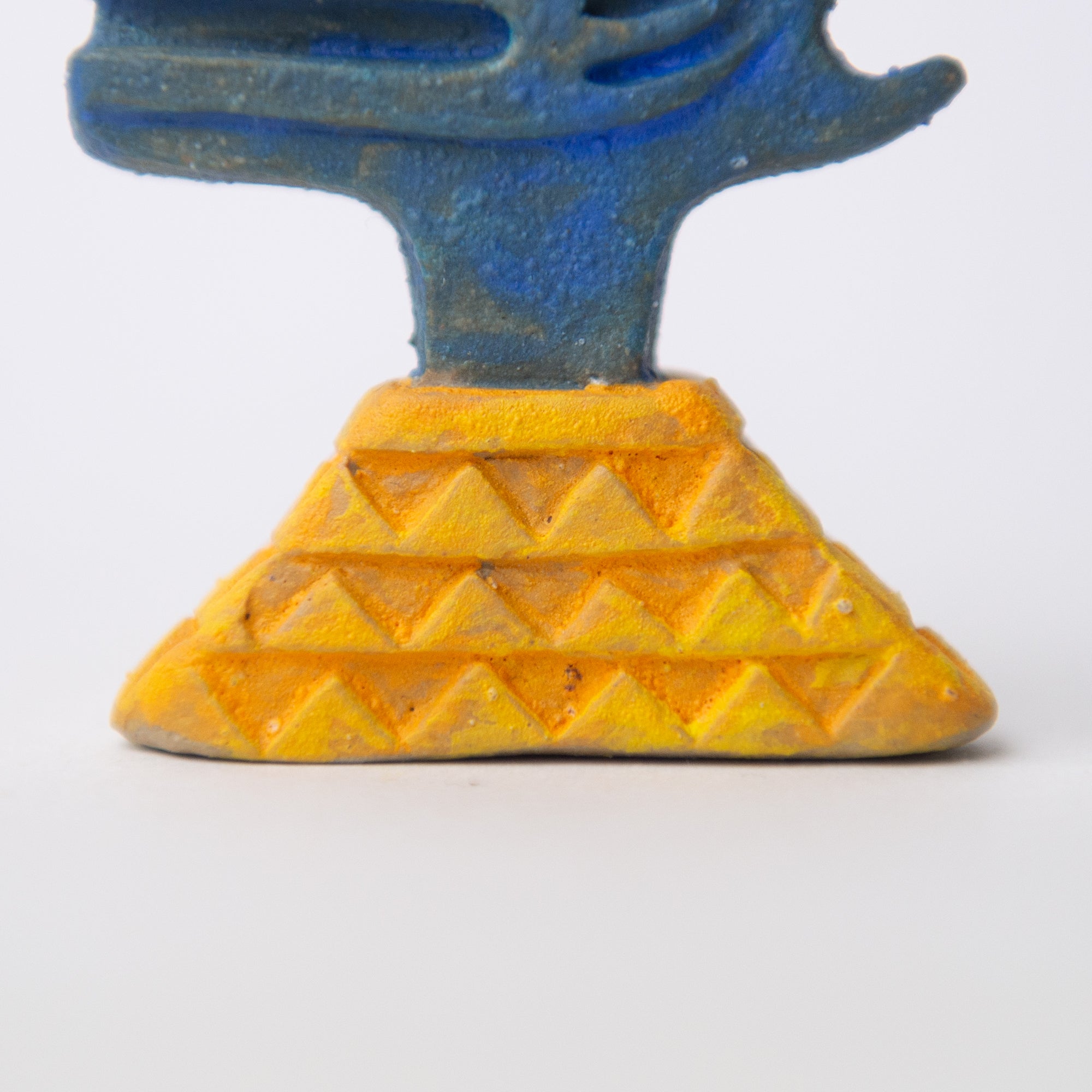 herbivore blue yellow original sculpture