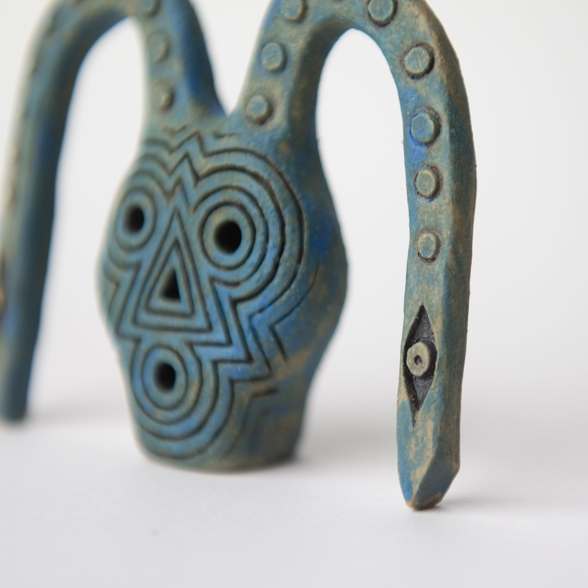twin tail snake skull #3 original sculpture