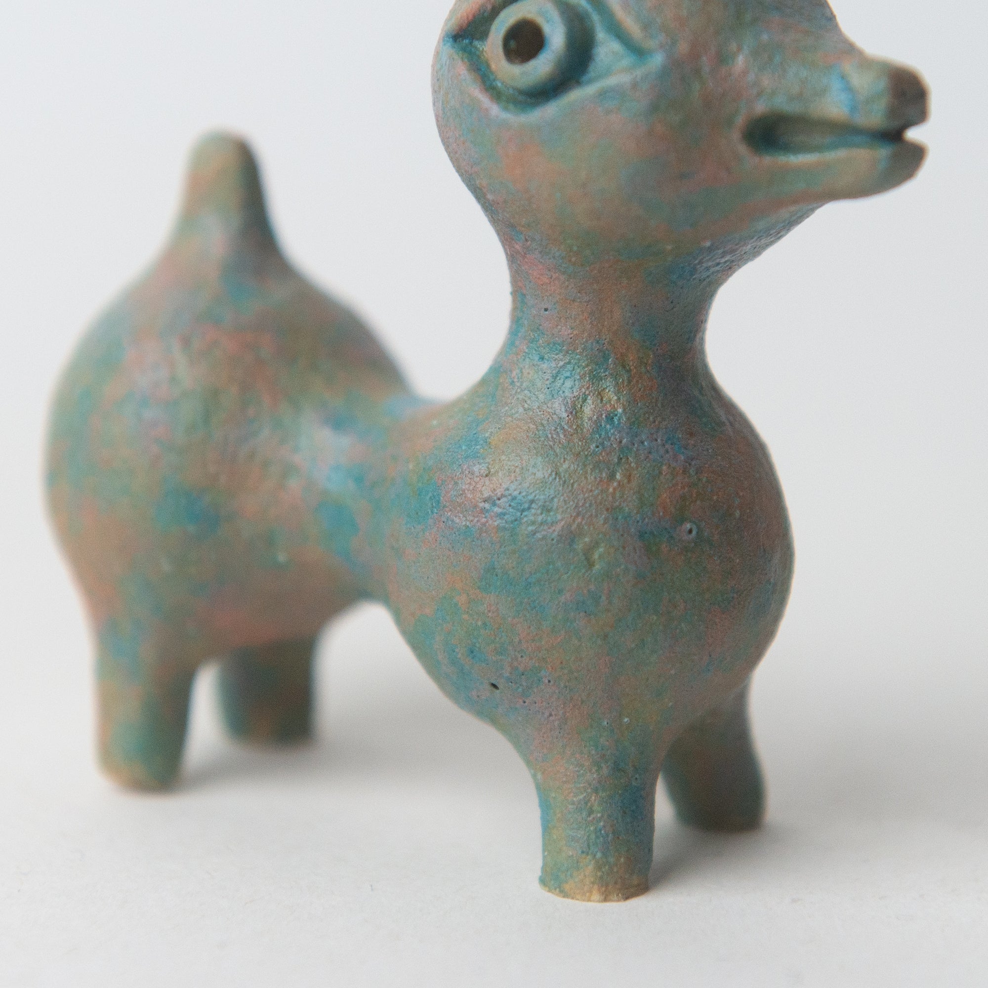 herbivore turquoise original sculpture